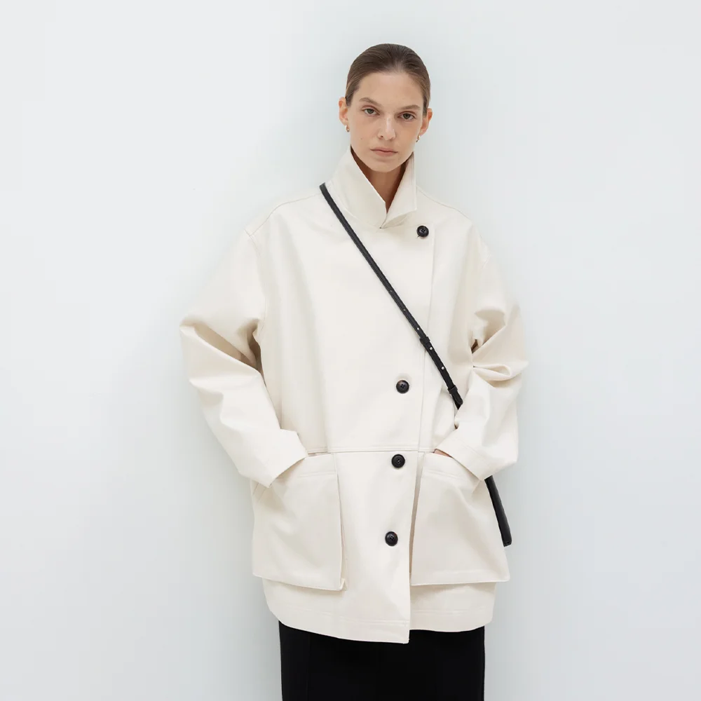Pocket Chino Field Jacket (Cream)