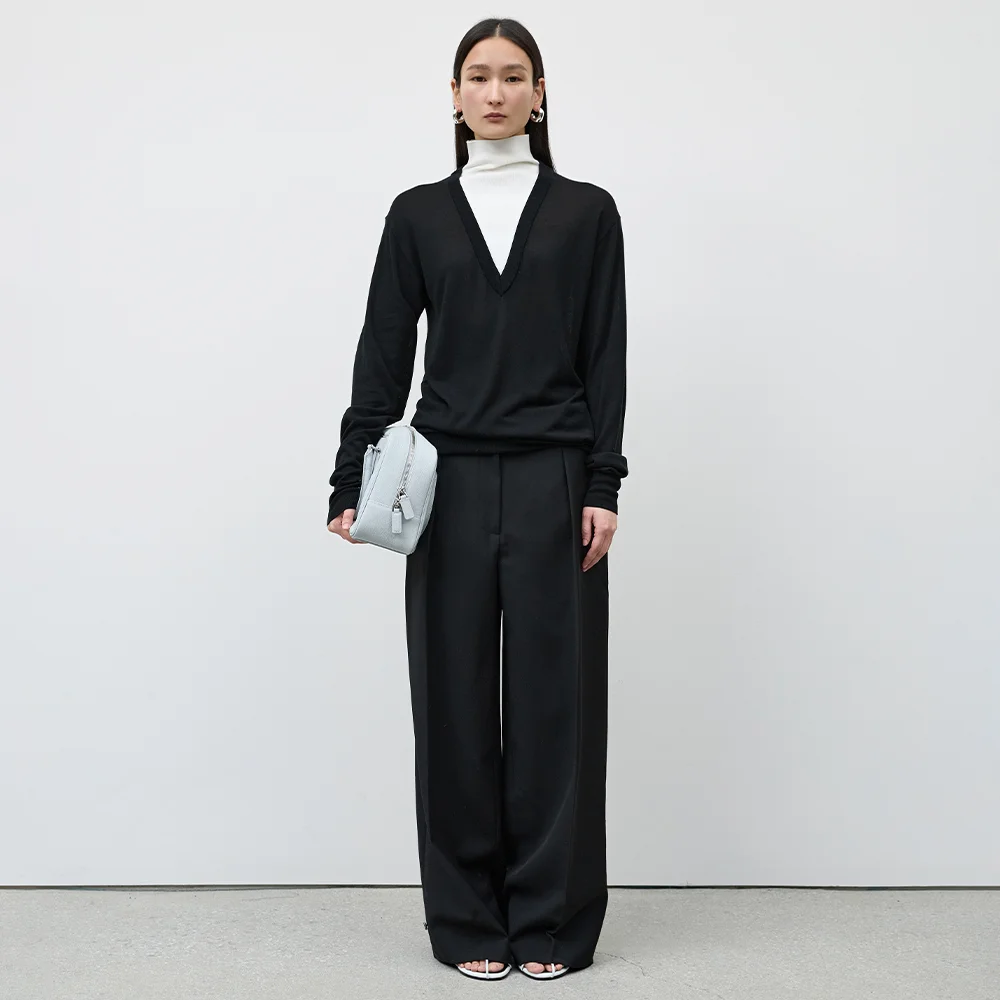 LAS V-TURTLE NECK KNIT