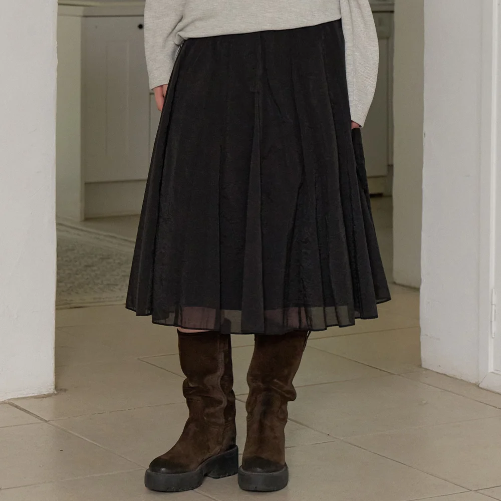 Rowan sheer skirt (black)