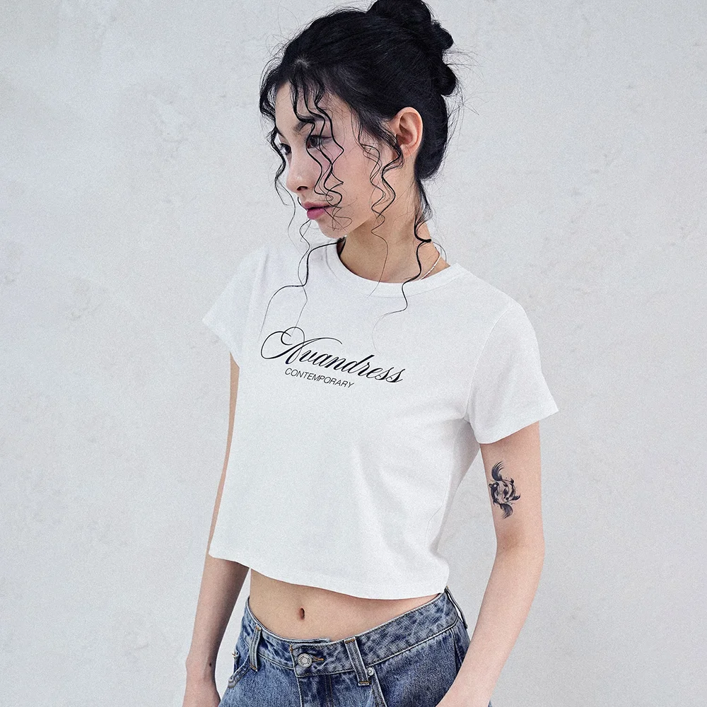 CREW Crop Tee_2Colors