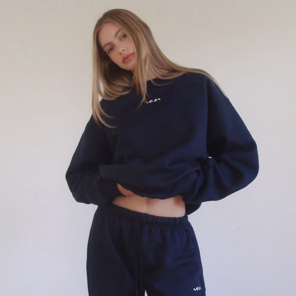Fleece Oversized Sweatshirt 海軍藍