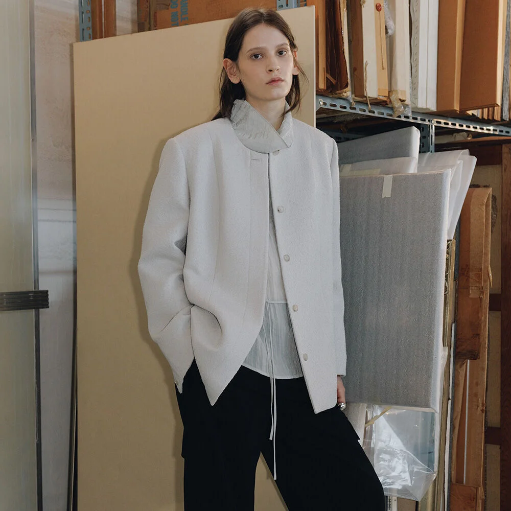 Minimal Boucle Texture Jacket SW6SJ624-11