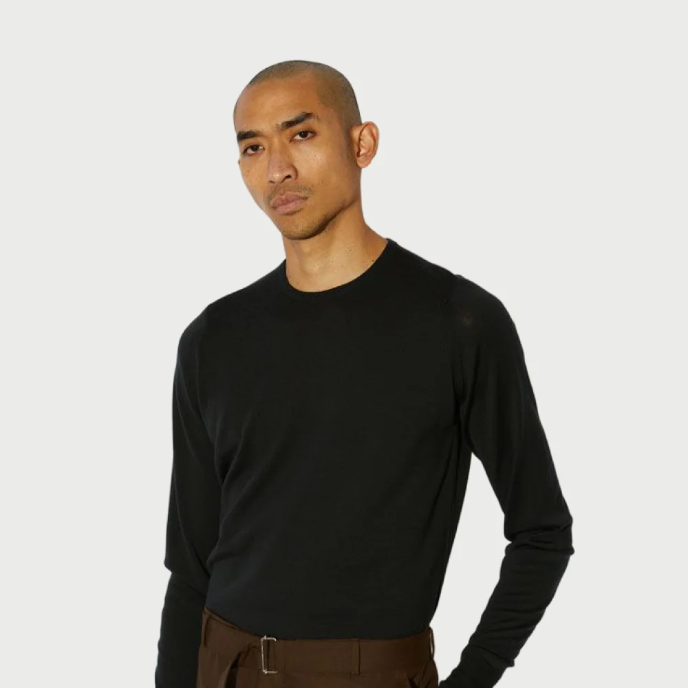 MARCUS Extra Fine Merino Wool Easy Fit Crew Neck Pullover Core 5 Colors