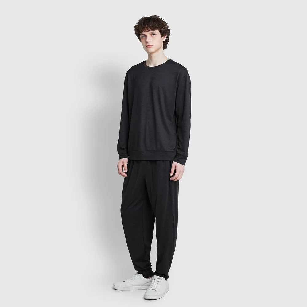 男裝 雲朵 居家 T恤_炭灰色