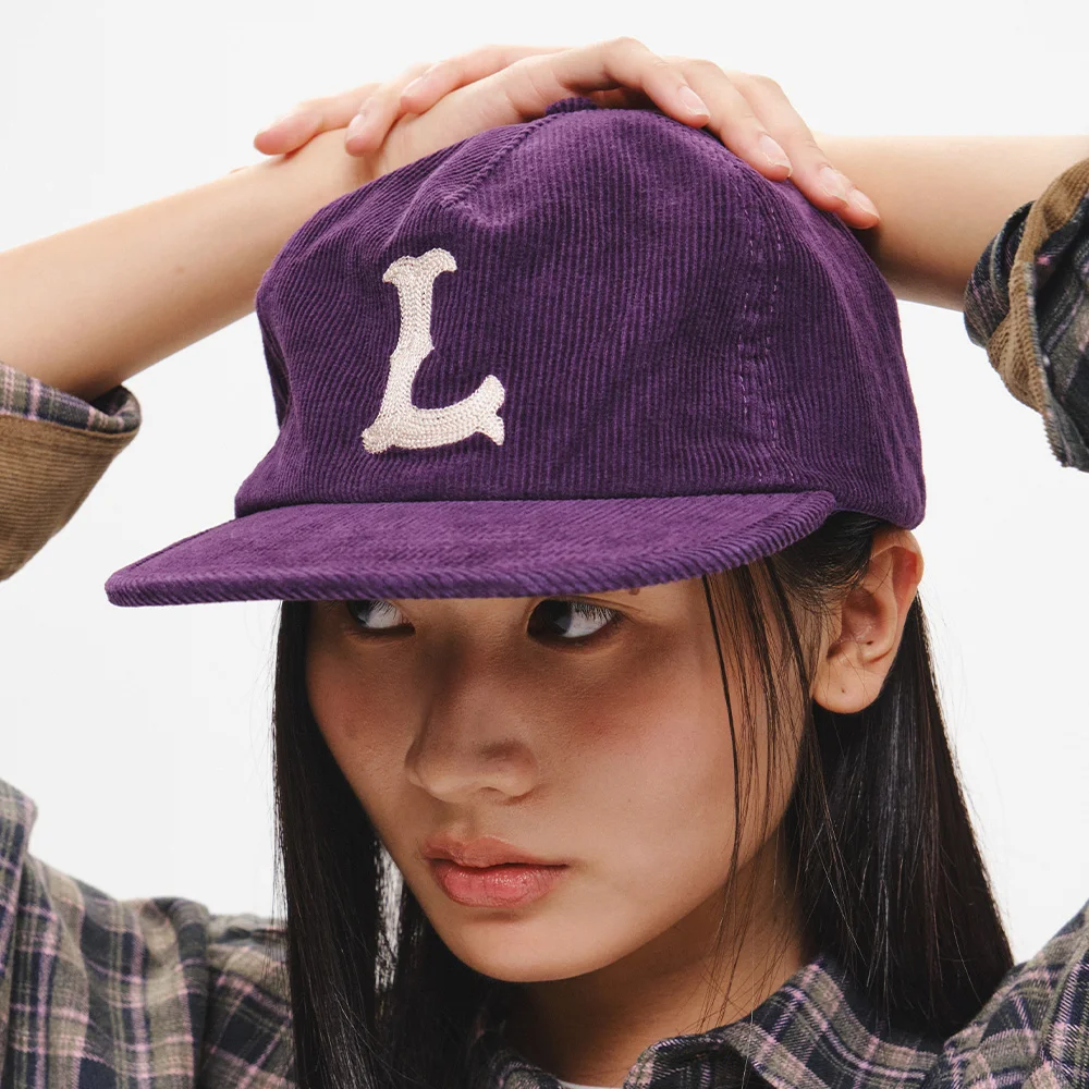 UNISEX GNRL 字母 標誌 燈芯絨帽 / GF3UCP002