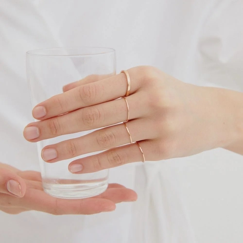 Tiny Rosegold Surgical Rings