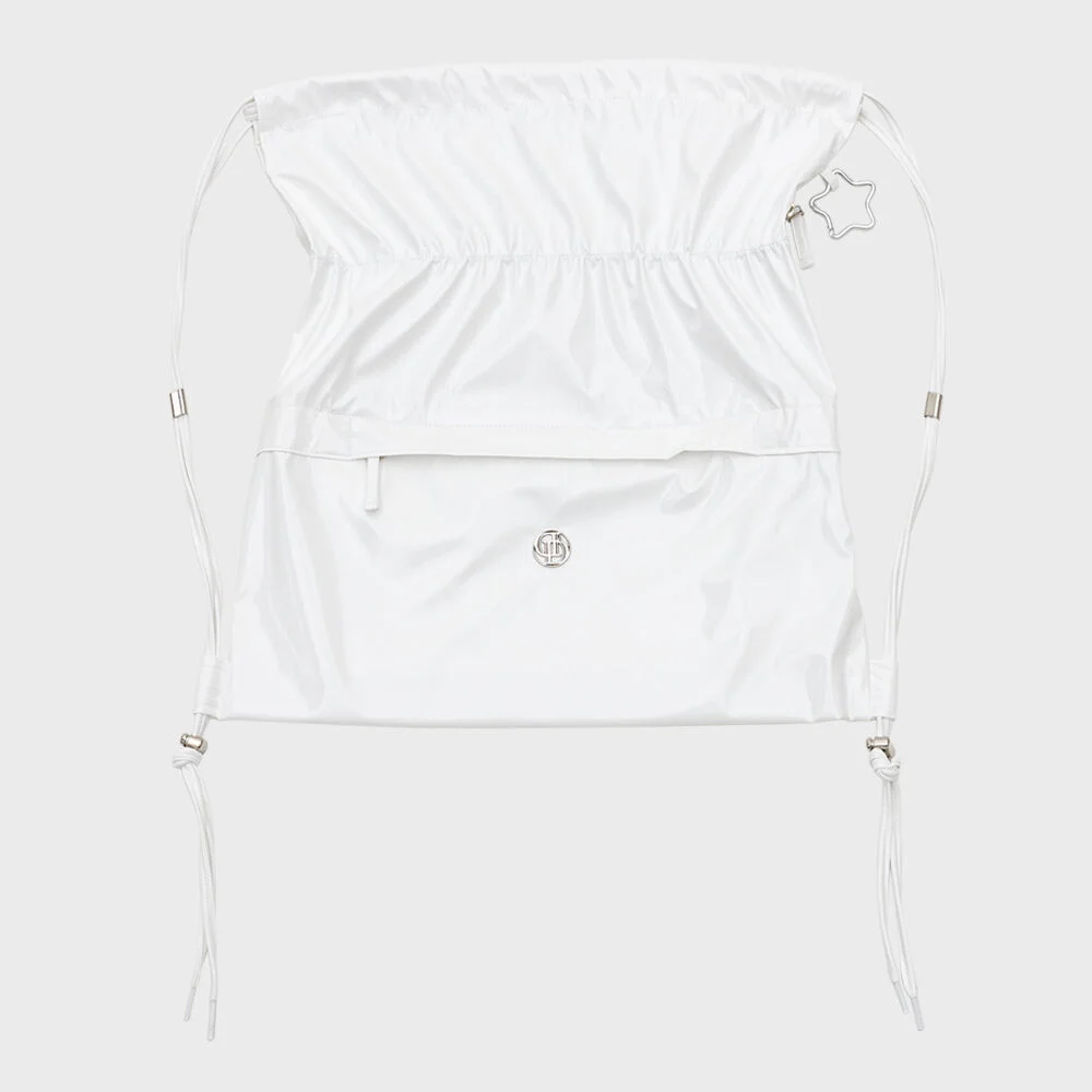 DAMP GLOSSY STRING BACK PACK_WHITE