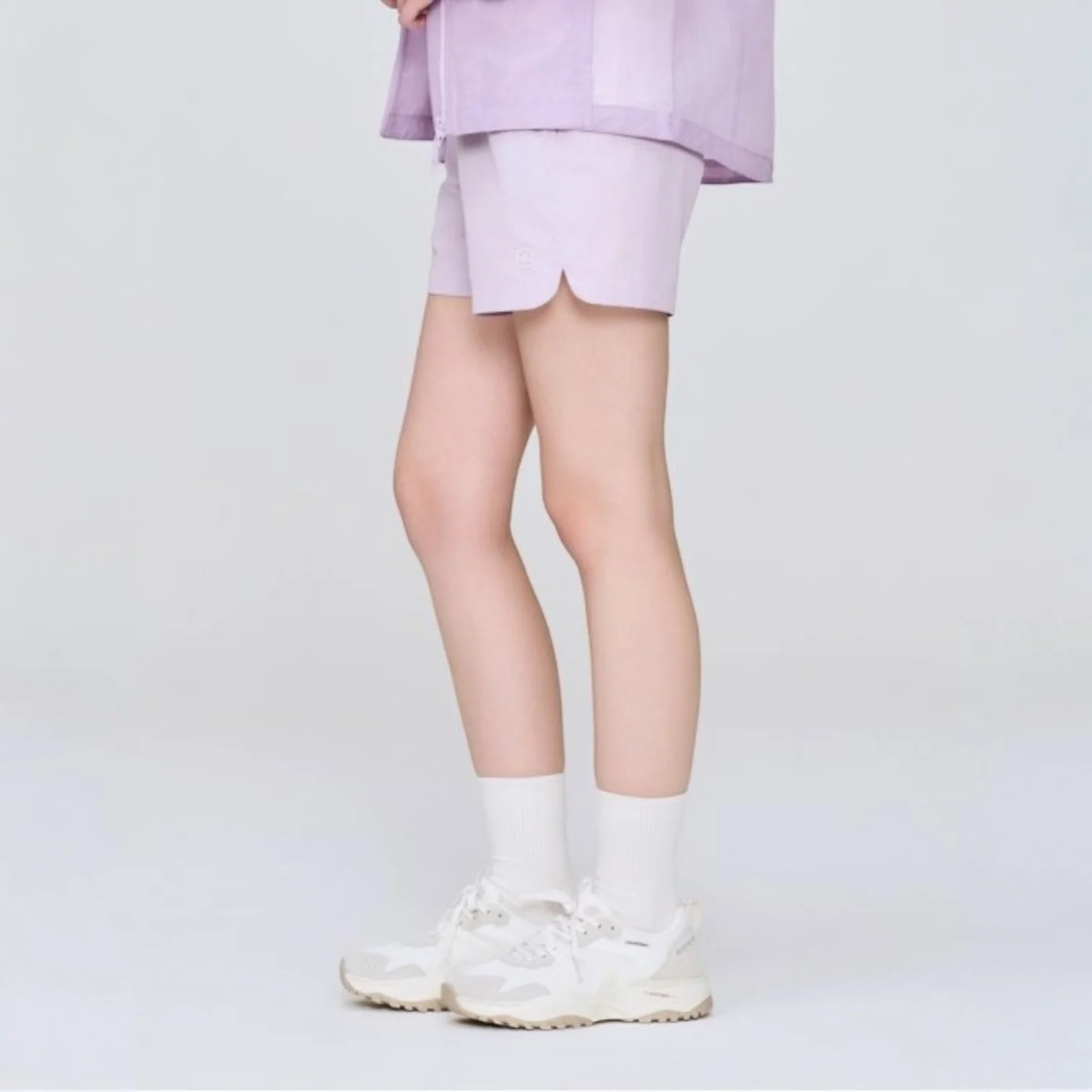 SHEER (透視) 女裝 鬆緊帶 短 褲子_LILAC_DWM25365L1