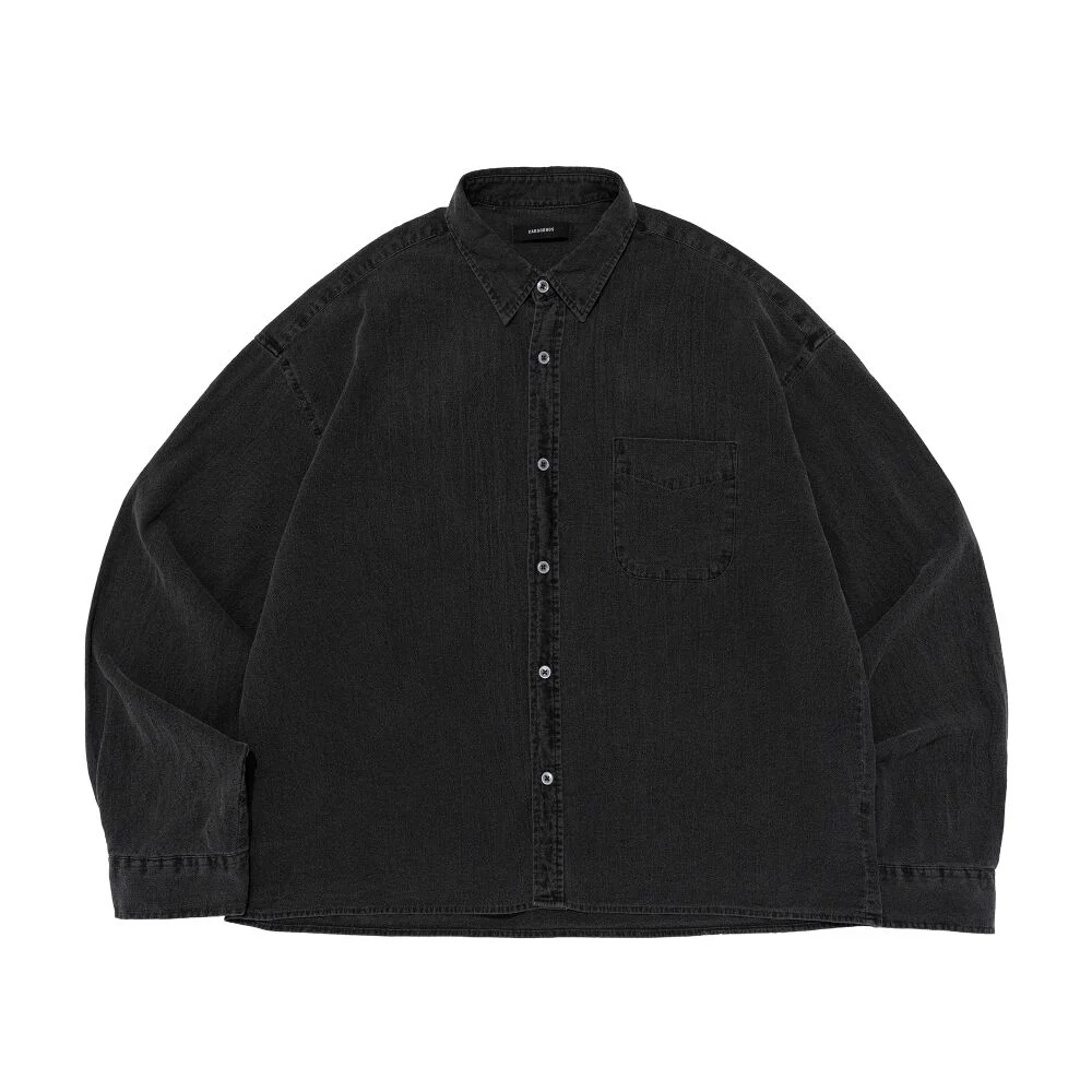 PIGMENT CROP SHIRT (CHARCOAL)