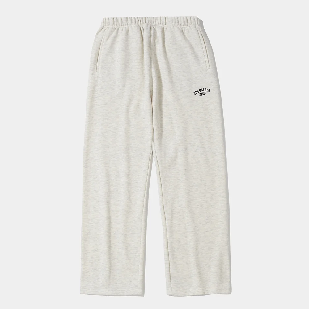 CU ARCH LOGO REGULAR-FIT FLEECE SWEATPANTS 燕麥色