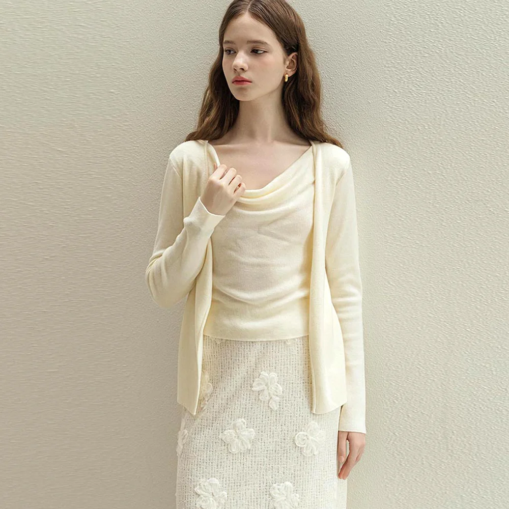 Cowl buckle Ivory knit