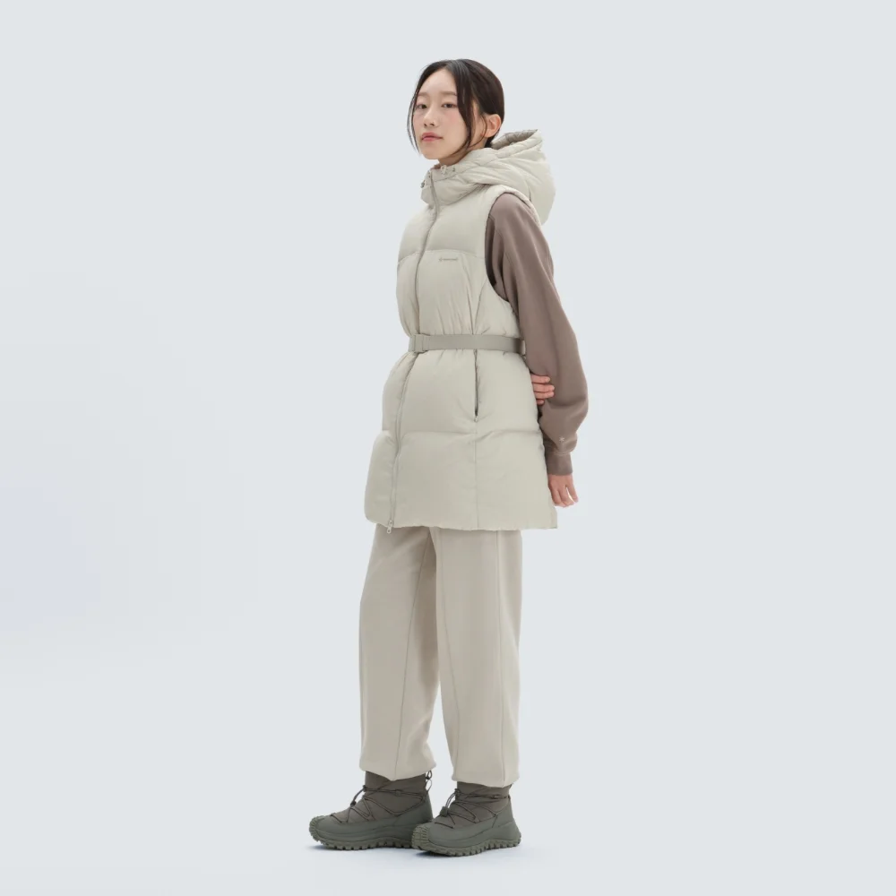 Tipico 女裝 連帽衫 束帶 Down Light Beige (S24WWTDV03)