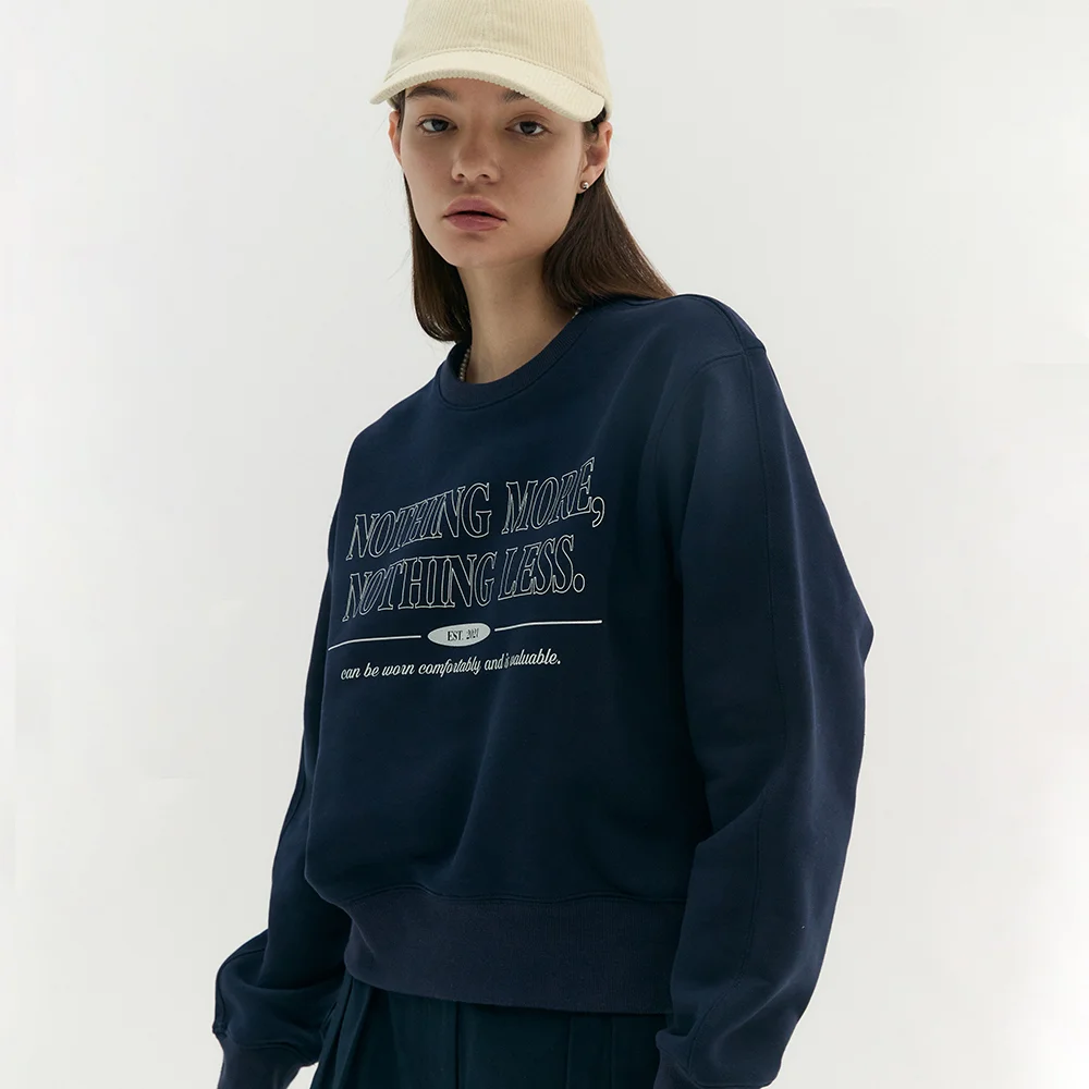 LETTERING ROUND SWEATSHIRT (dark navy)