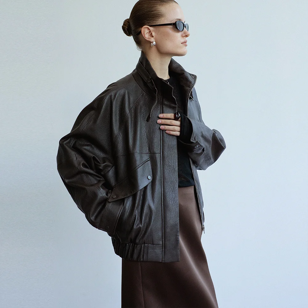 Buckle-Collar Oversized Jacket