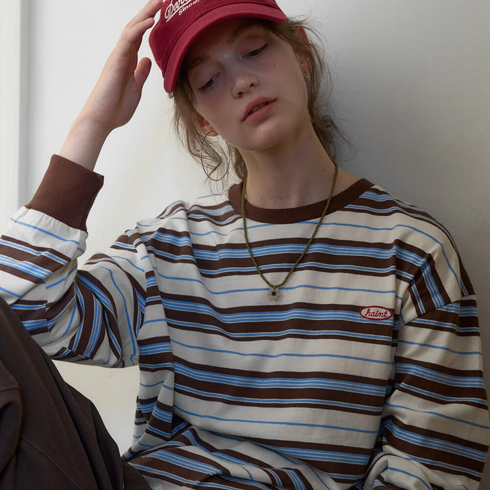 ARVEL MULTI STRIPE T-SHIRTS 2COL_BROWN