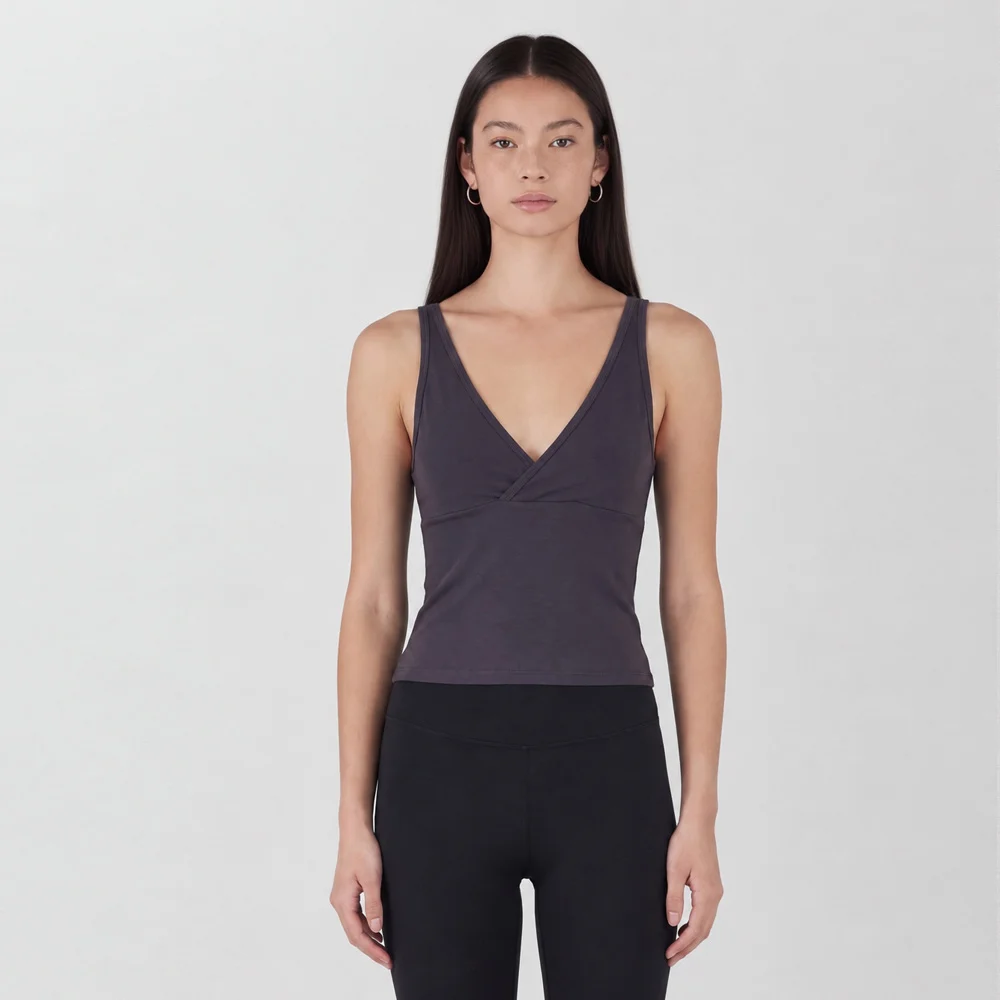 Wrap Sleeveless Top 炭灰色