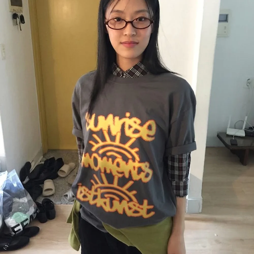 SUNRISE MOMENT TEE_CHARCOAL(IK2EMMT504A)