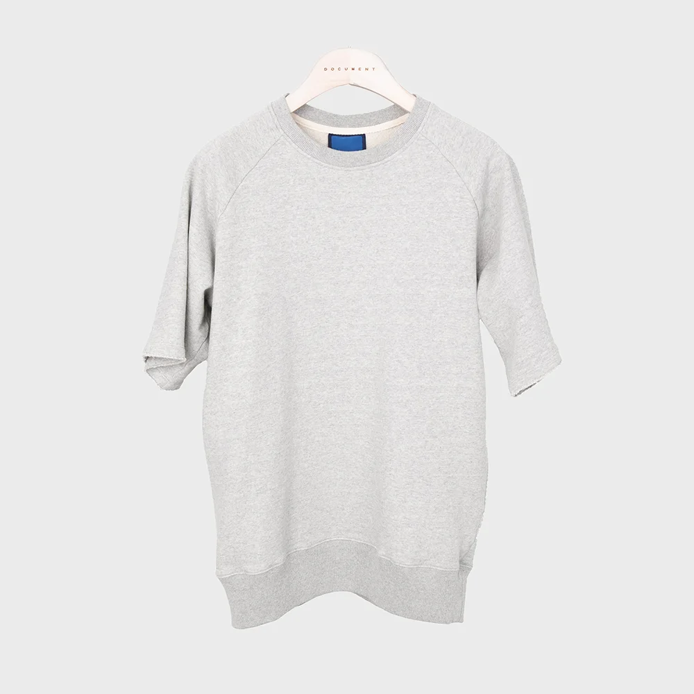 SHORT SLEEVE SWEATSHIRT_MELANGE