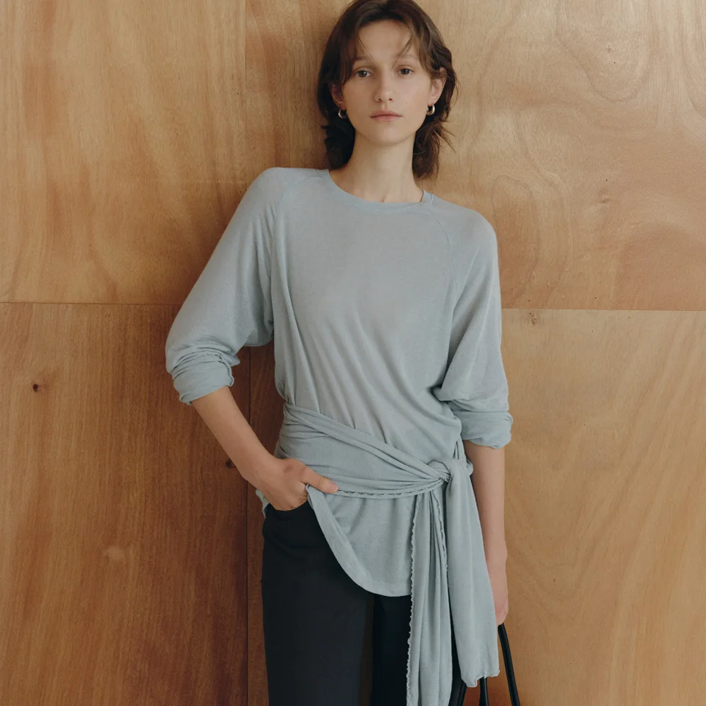 Belle Soft Layered T-shirt (Soft Mint)