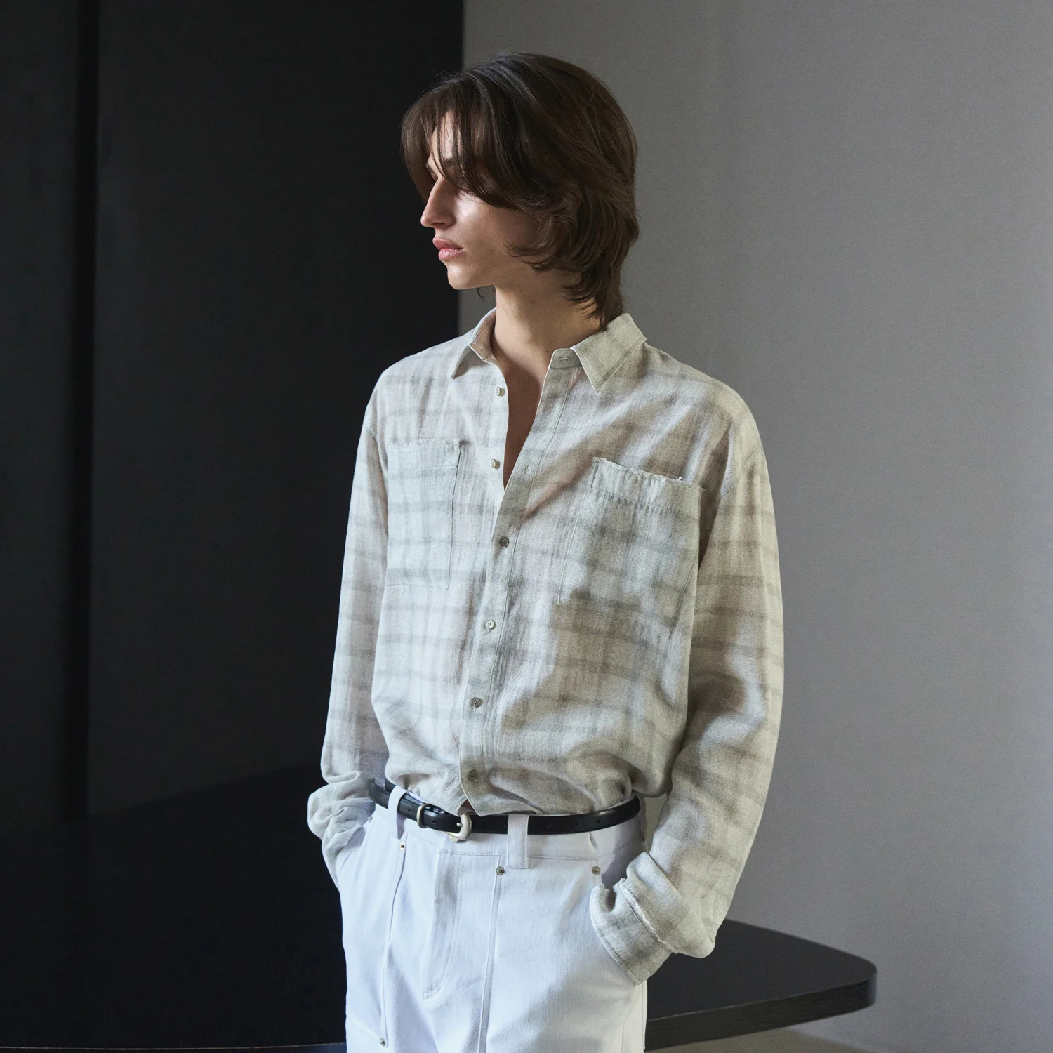CHECKED SHIRT CHECK GRAY