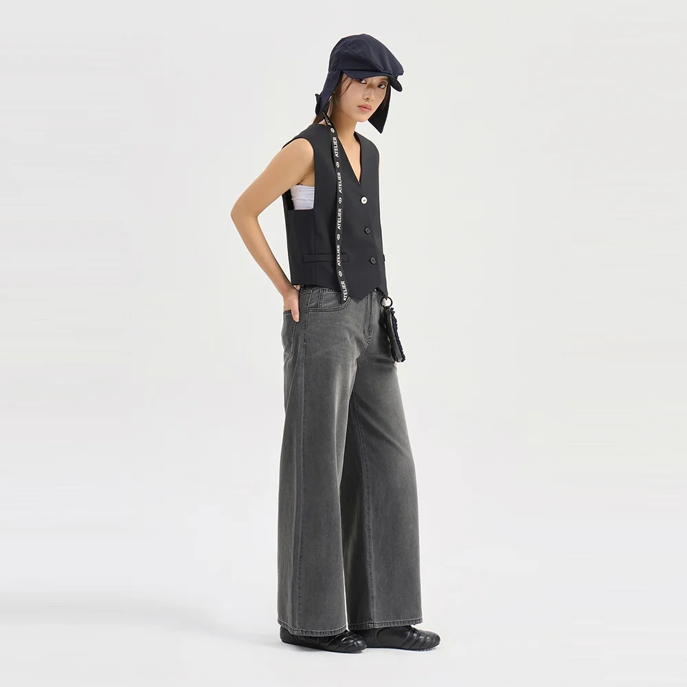 Denim Wide Pants (dark grey) LFPDM26450GYD