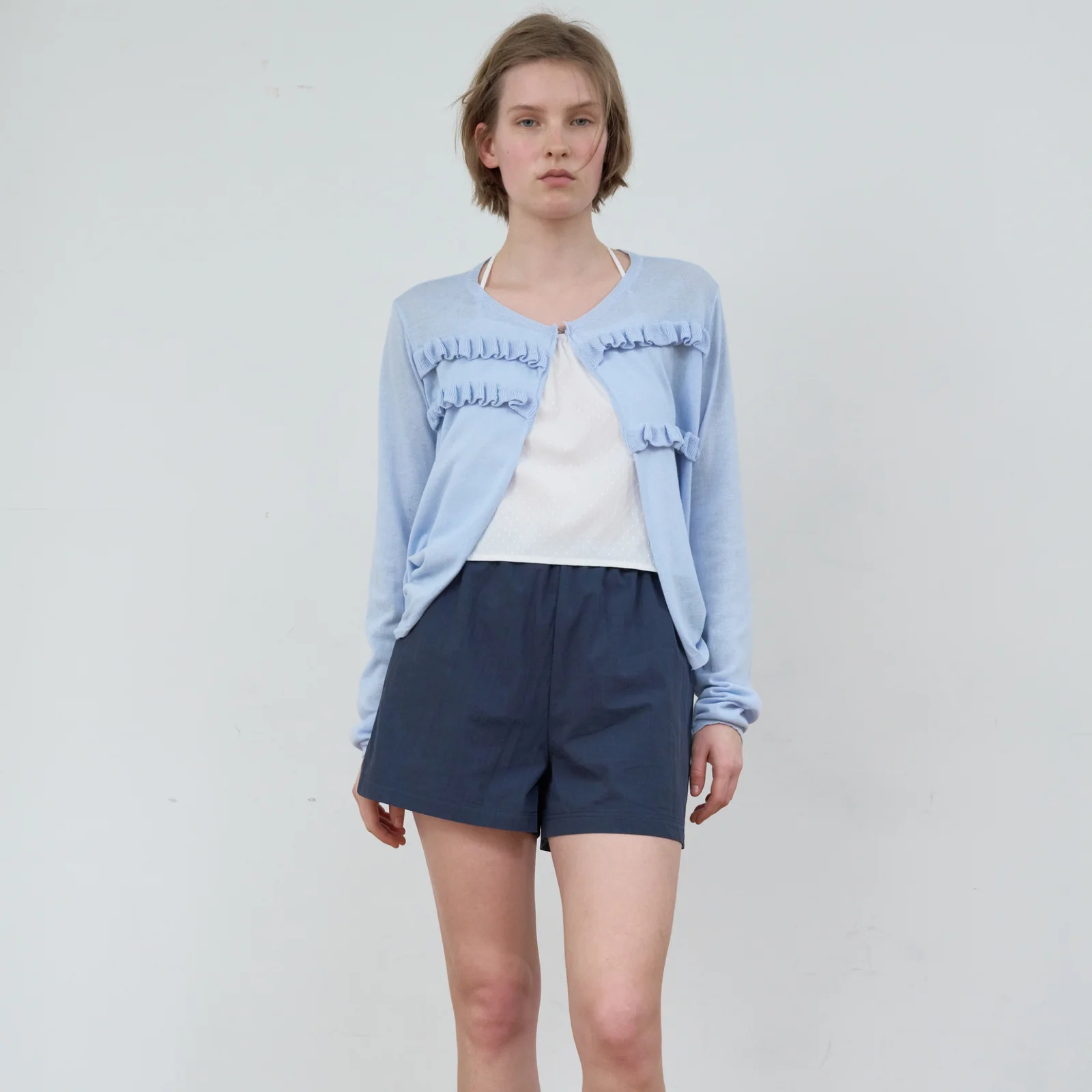 BASIC COTTON SHORTS_NAVY