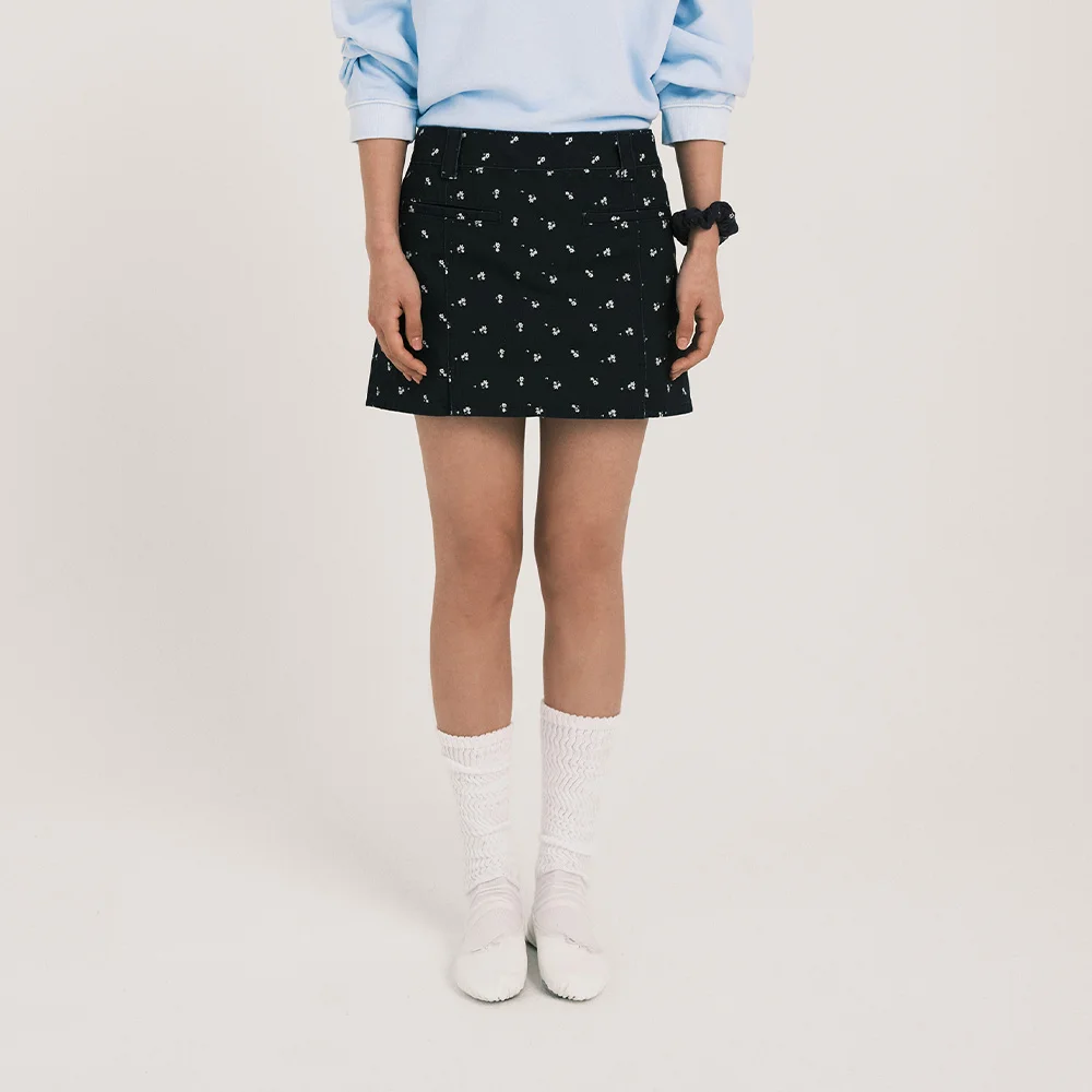 GRVB_Floral Twill Mini Skirt (2COLOR)