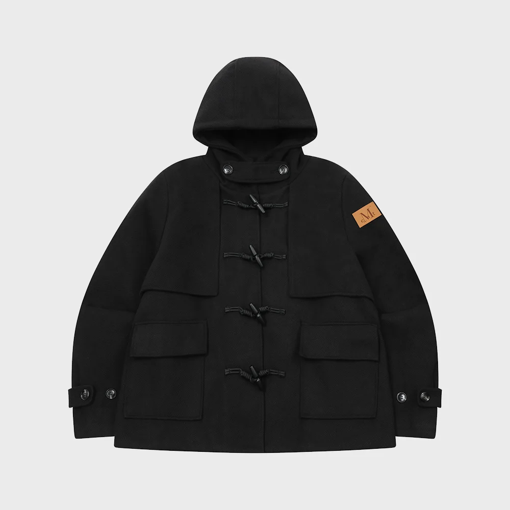 Mollen 翻蓋 連帽衫 Duffle 短 大褸 男女通用_2色