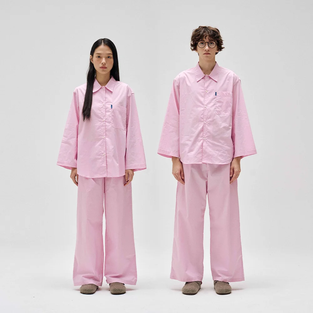 經典 家居服 睡衣 套裝_淺粉紅色 2SIZES (含禮品包裝)