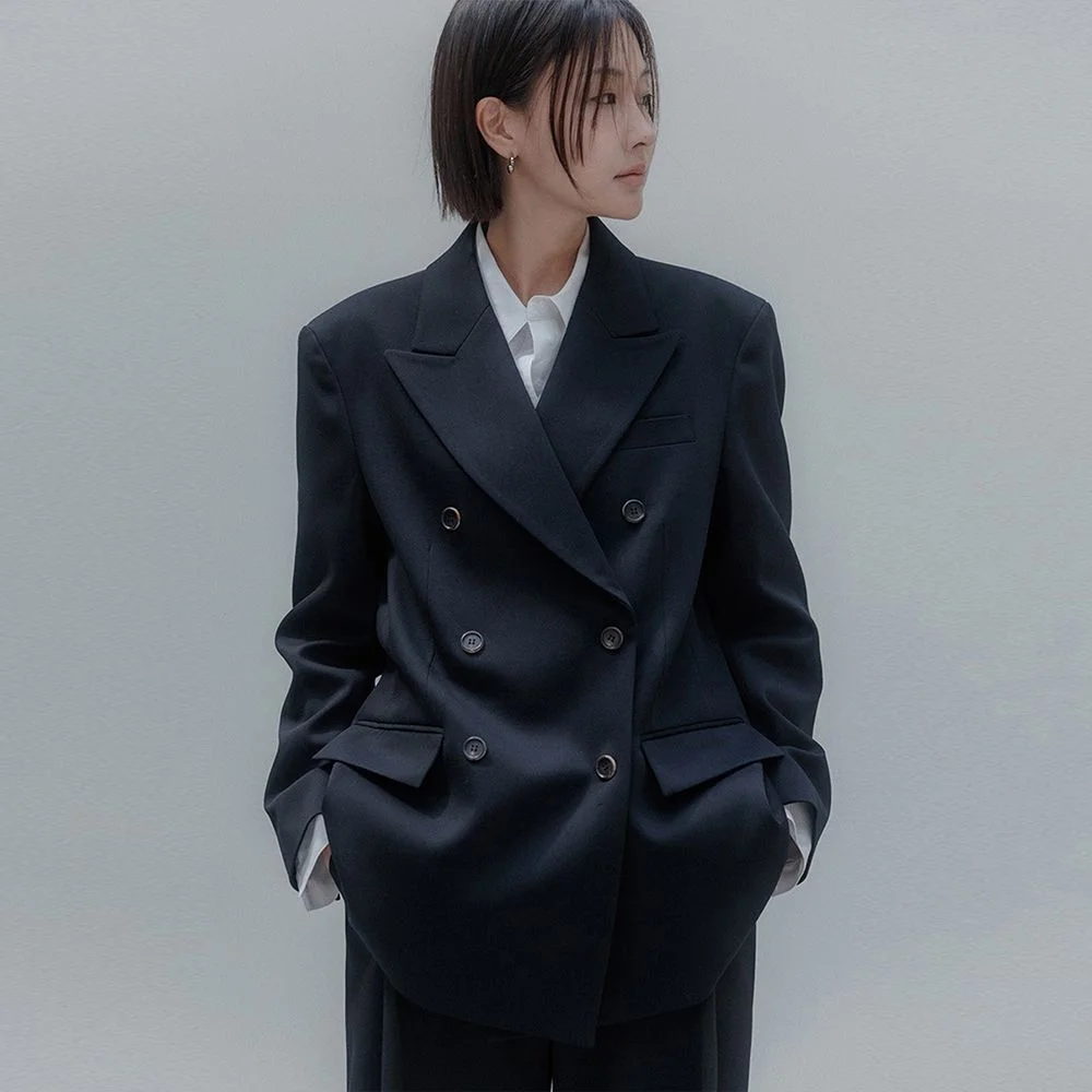 Raffine 寬鬆版型 雙 外套(黑色)