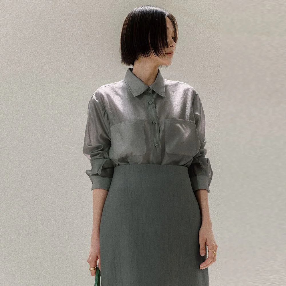 Radiante Sis 雪紡衫(灰色)