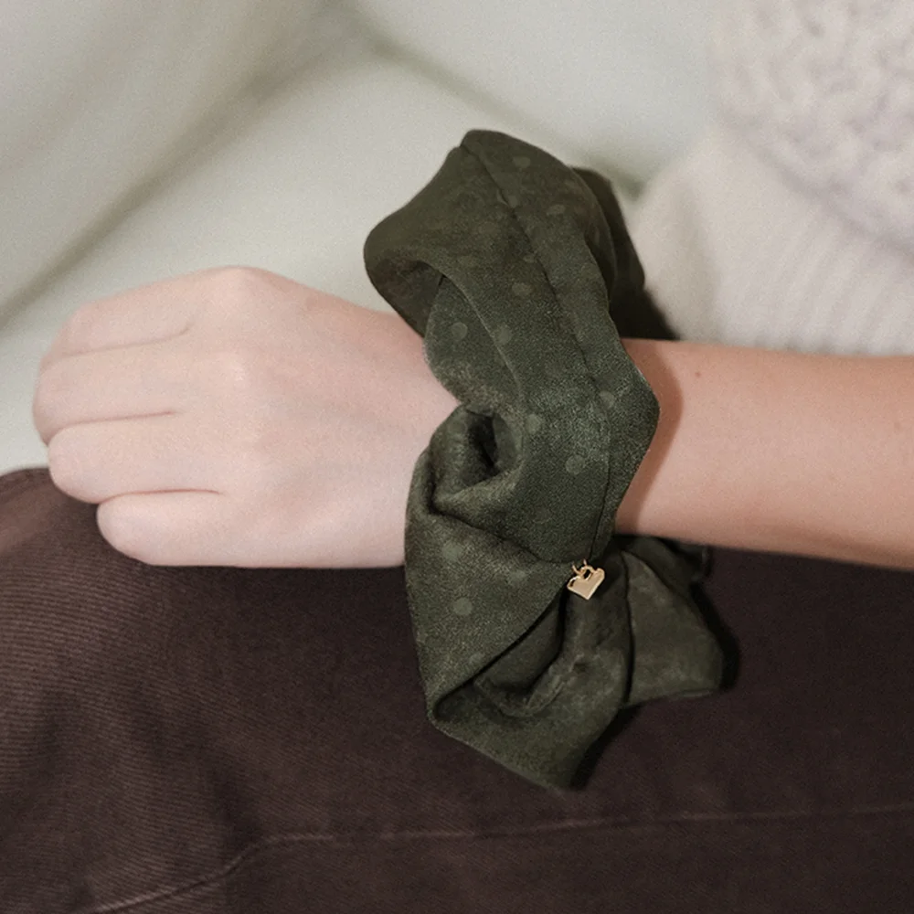 Dotty scrunchie, KHAKI