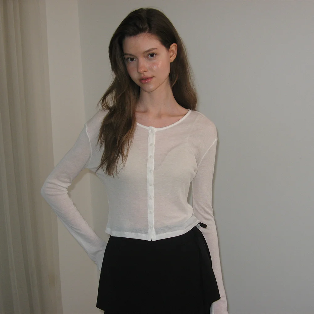 Lovey Button Cardigan - Ivory