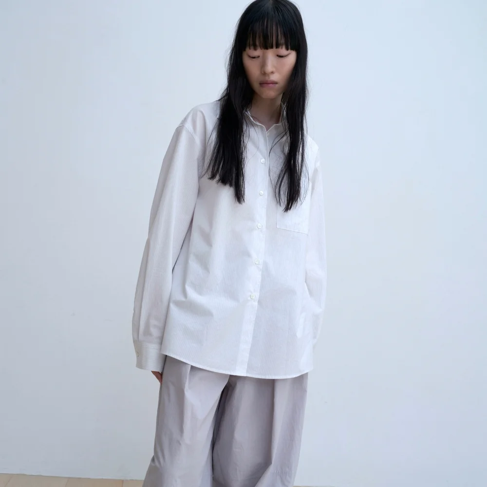 J stripe shirt (white)
