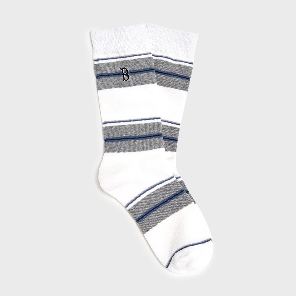 條紋 高 襪 BOS (White)
