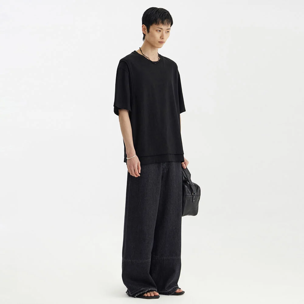 Layered H/S T-Shirt - Black