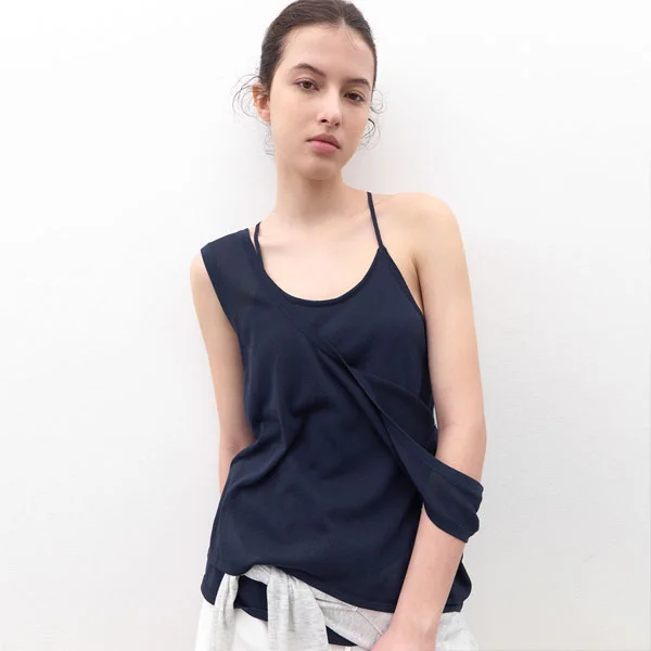 LAYERD HALTER NECK KNIT SET (T-7246)