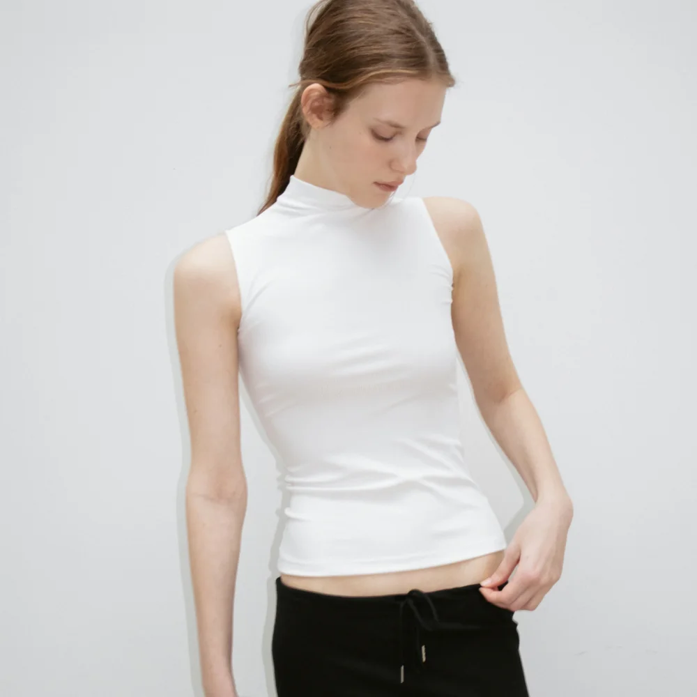 Ribbed Slim Sleeveless (White / Light Gray / Black)