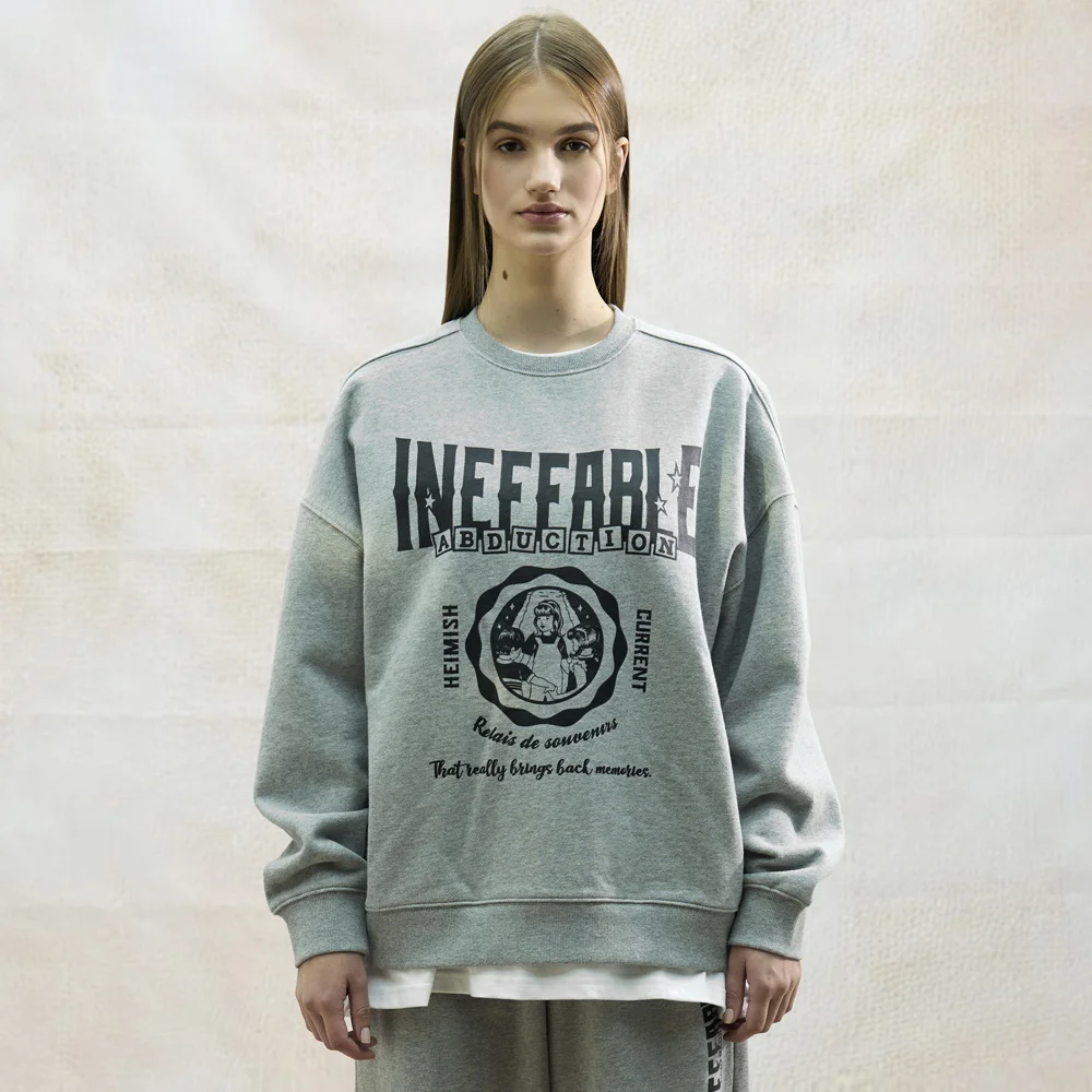(女裝) Ineffable 超大版型 衛衣 (麻花灰)