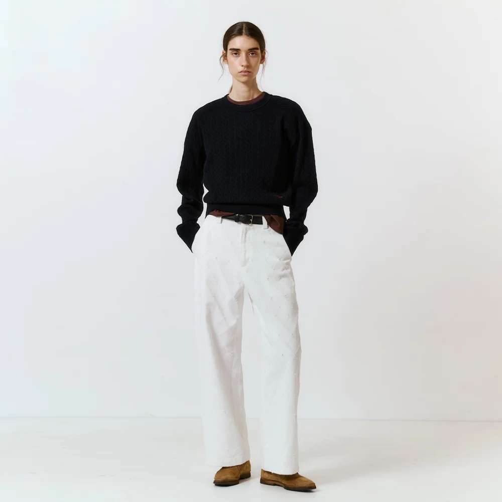 Classic Cable Knit (Navy)
