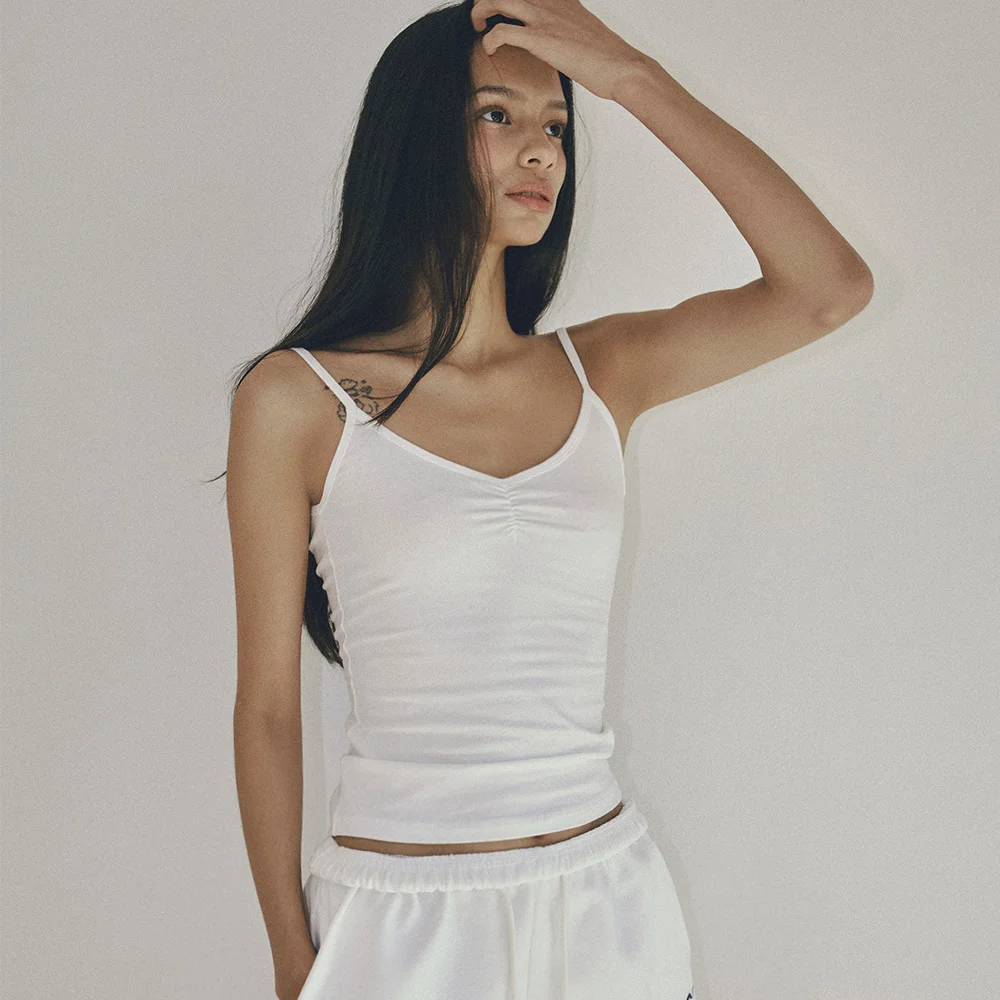 Shirring Sleeveless Top 白色