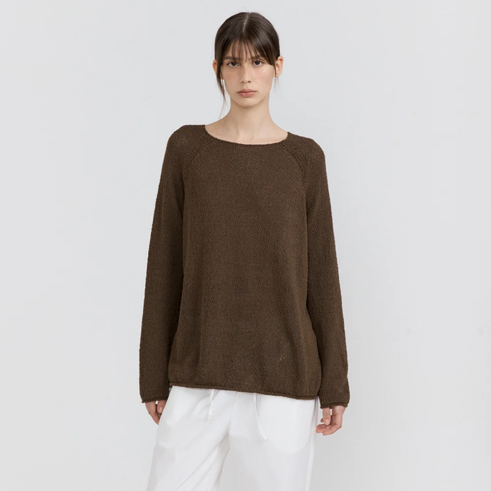 Lea Boat Neck Knit (Brown)