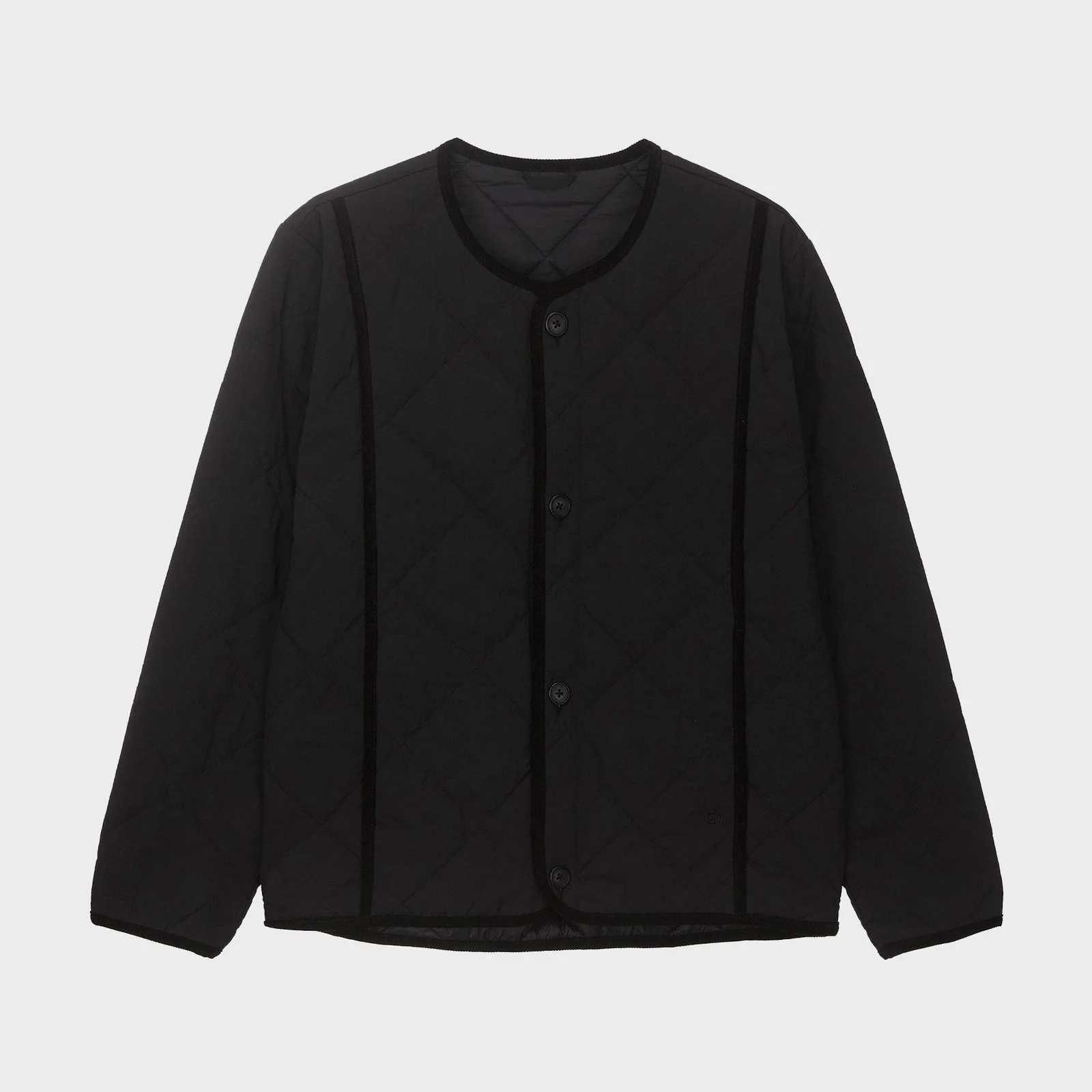 舒適 絎縫 羽絨外套 開襟外套 Black