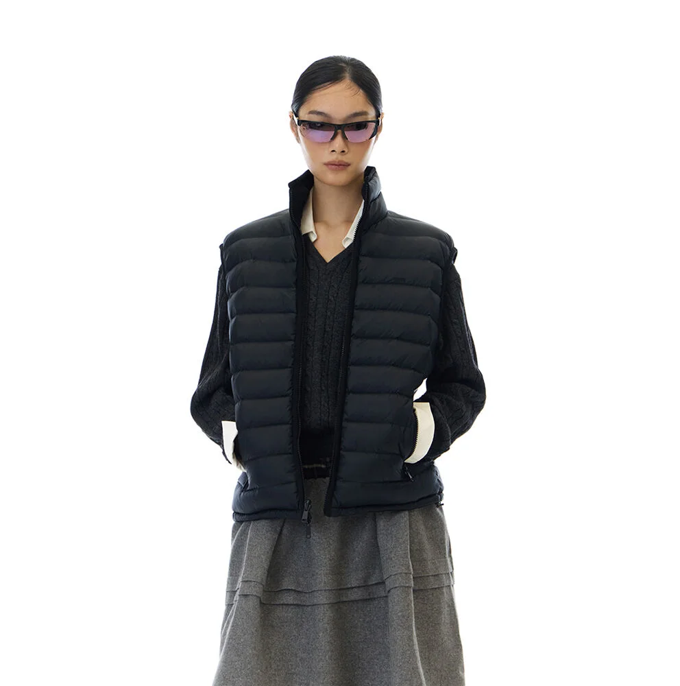ISA REVERSIBLE DOWN VEST (DARK NAVY/BLACK)