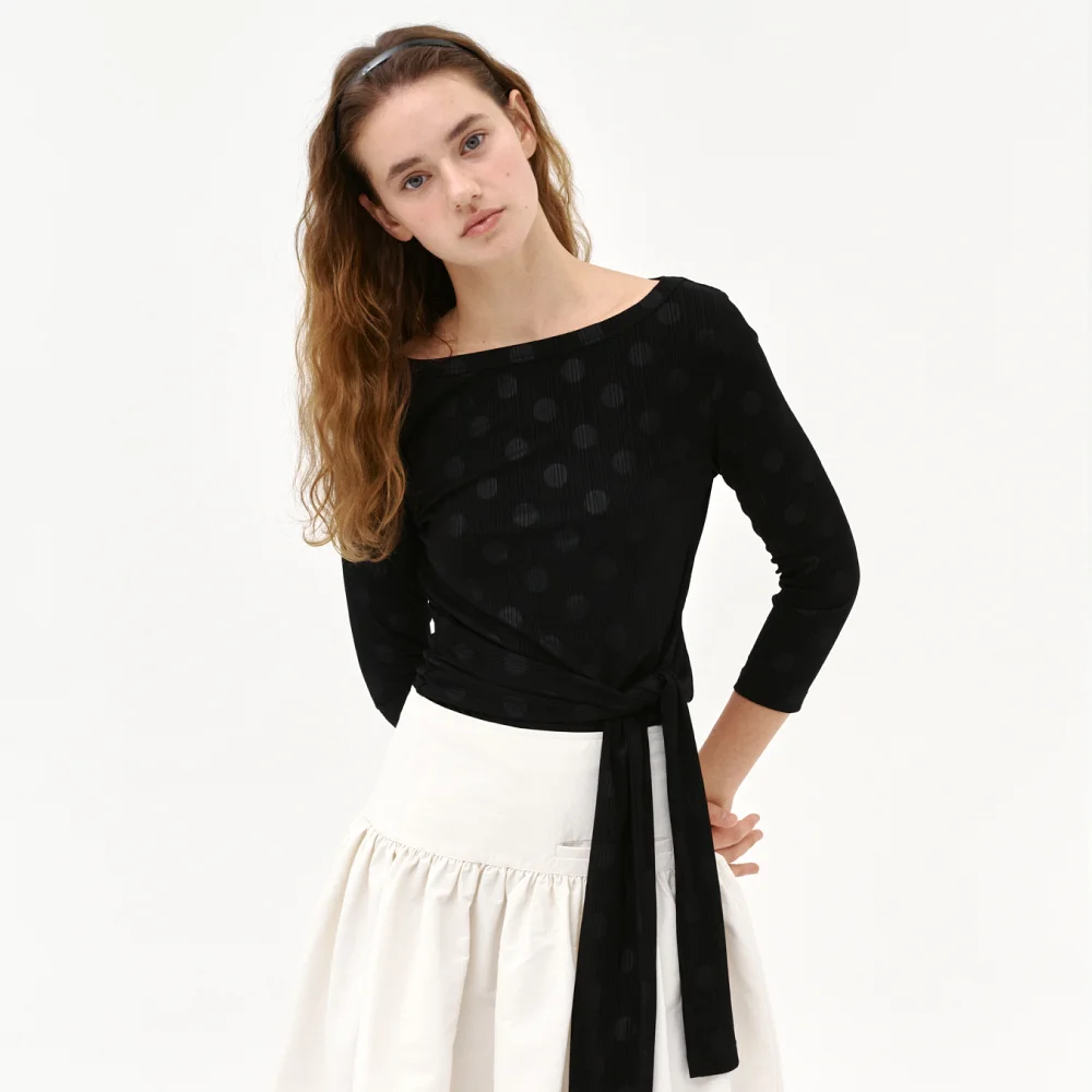 Dot Layered Top_black