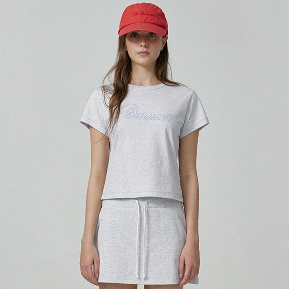 Diana Chain Stitch Logo T-Shirt_Grey