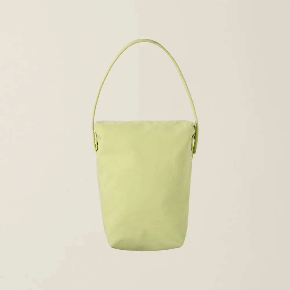 GARMENT DYED SHOULDER BAG PALE LIME