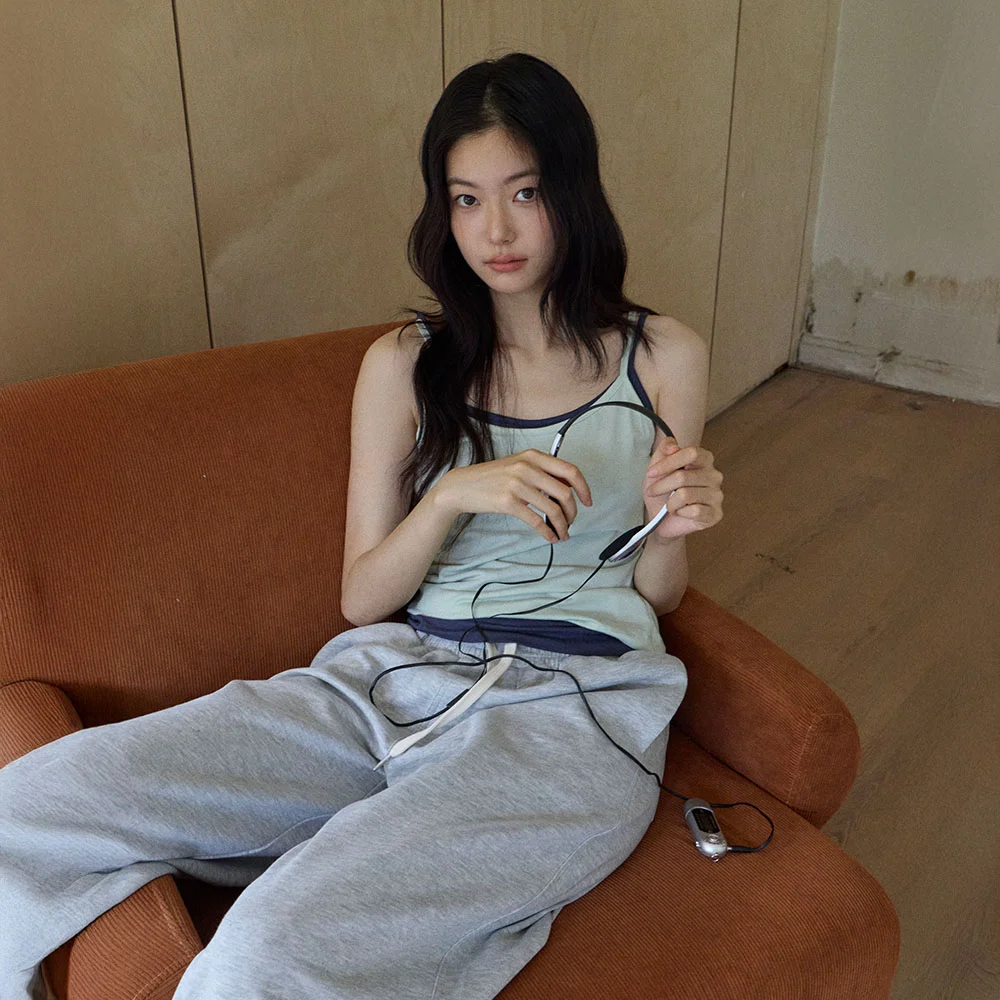 (woman) 層次 色 無袖_Mint