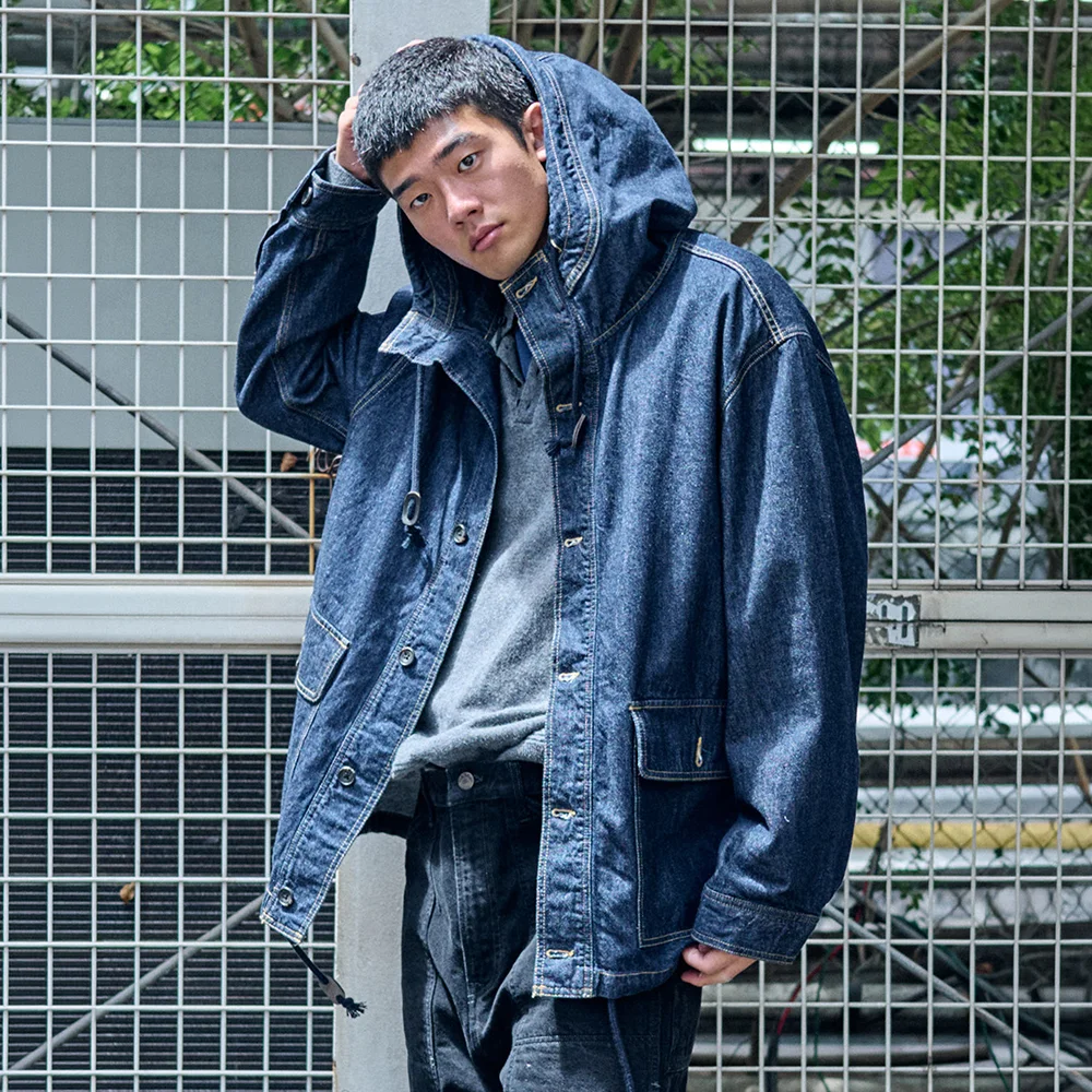 WORK DENIM HOOD JACKET_INDIGO
