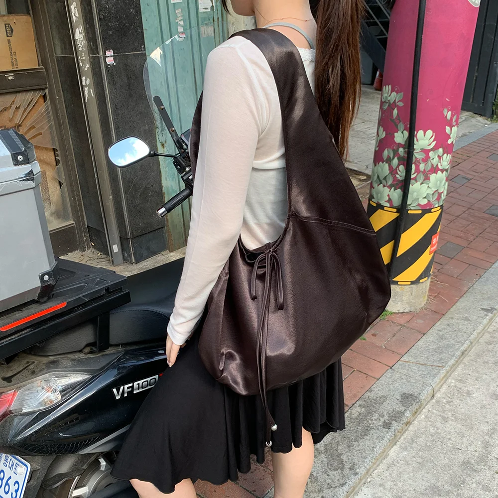 Veil Satin Bag - Cacao Brown